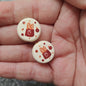 Rubberized Coffee Acrylic Flat Round Beads 18mm Matte Finish 100pcs 2