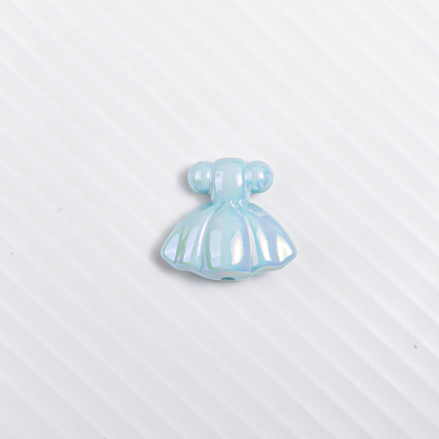 UV Plating Skirt Acrylic Beads 26mm Colorful Shimmering 20pcs 4