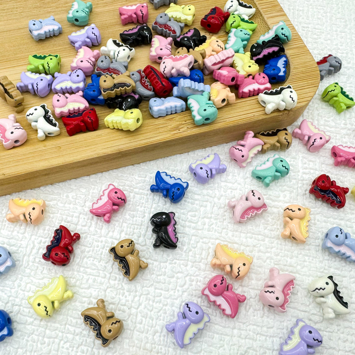 Dinosaur Metal Beads 12mm Baking Painted Enamel Alloy 10pcs 4