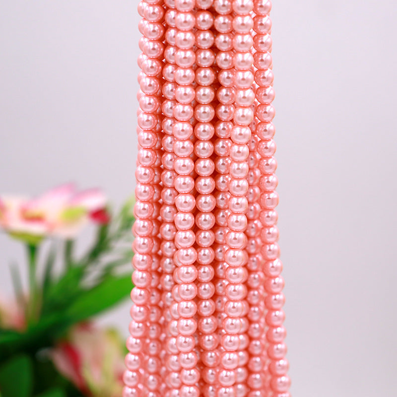 Pearl Glass Beads 8mm Imitation Lustrous Pastel Mixed 1000pcs 9