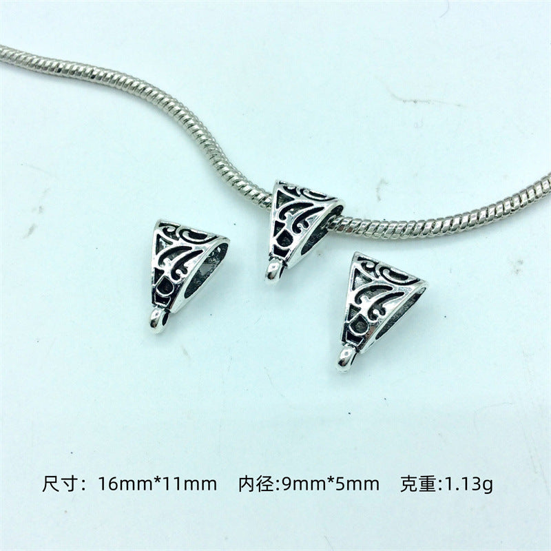 Alloy Bead-Hanger Spacer Beads Vintage Tibetan Style 100pcs 13