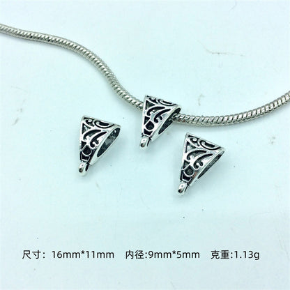 Alloy Bead-Hanger Spacer Beads Vintage Tibetan Style 100pcs 13