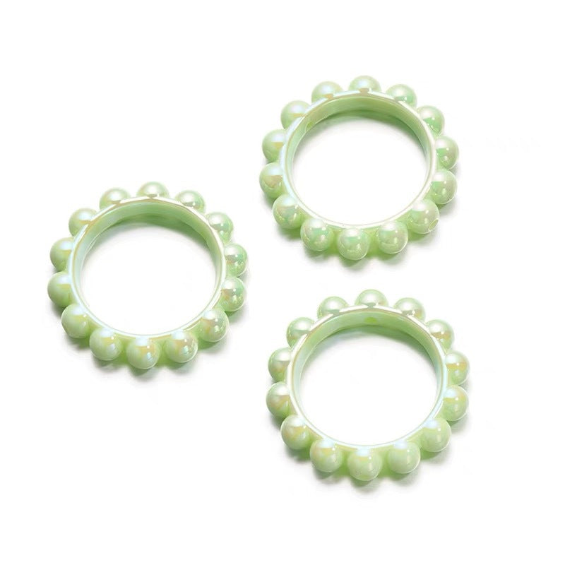 UV Scratch Resistant Balsam Pear Ring Bead Frame Acrylic 10pcs 11
