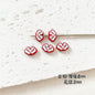 Baking Painted Potato Chips Card Metal Beads 2mm Hole 20pcs 10
