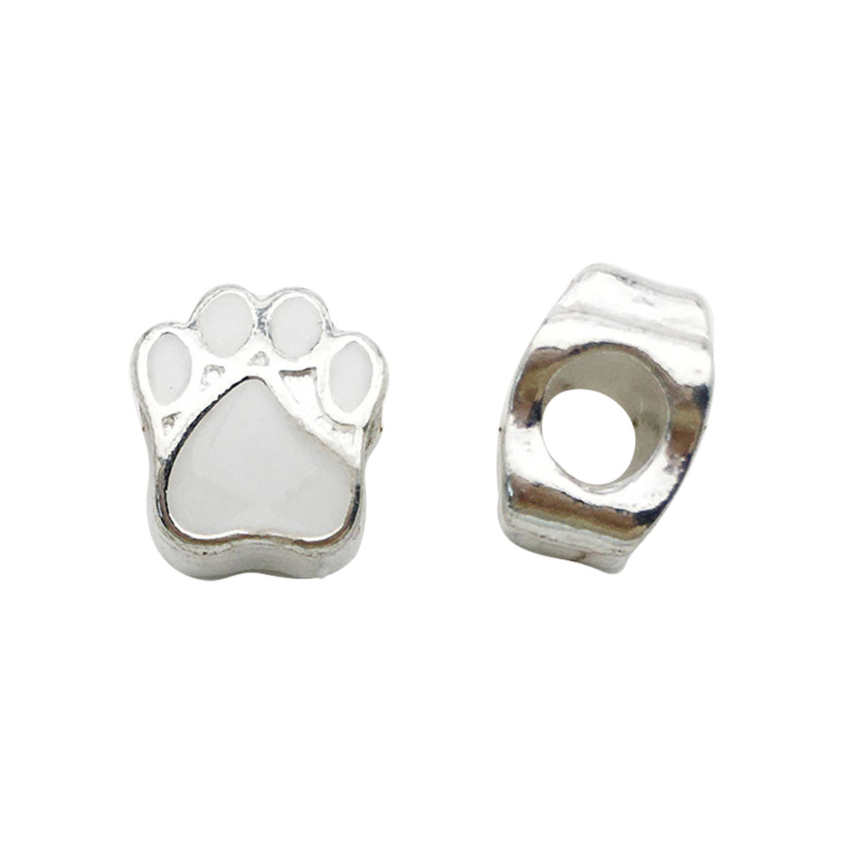Bear Paw Metal Beads 10mm Enamel Zinc Alloy 20pcs 11