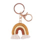 Cotton Braided Tassel Crochet Rainbow Keychain Plush Material 9
