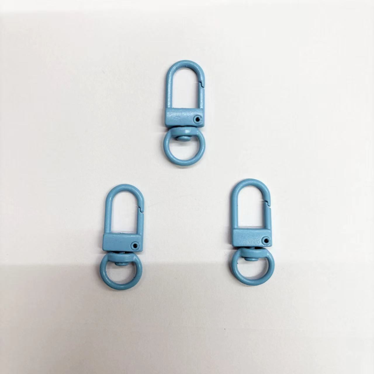 Colorful Zinc Alloy Keychain Hooks 33mm Baking Painted 50pcs 12