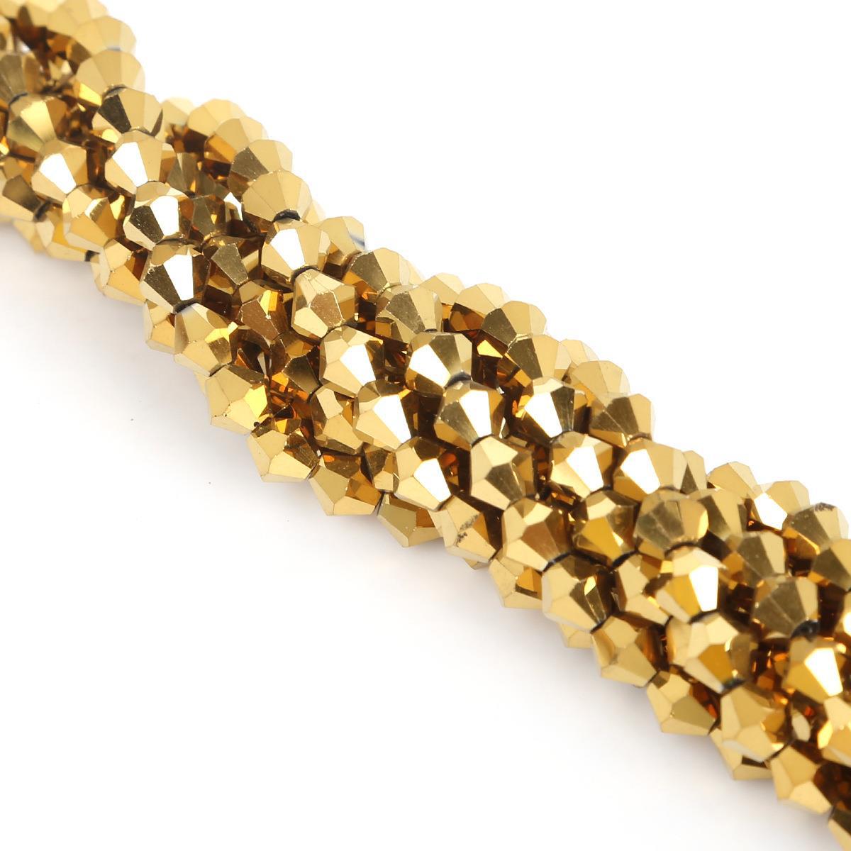 Electroplated Faceted Glass Beads 6mm Transparent Mixed Colors 45pcs 27