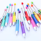 Beadable Pen Four Color Ballpoint Vibrant Barrel Bullet Tip 4