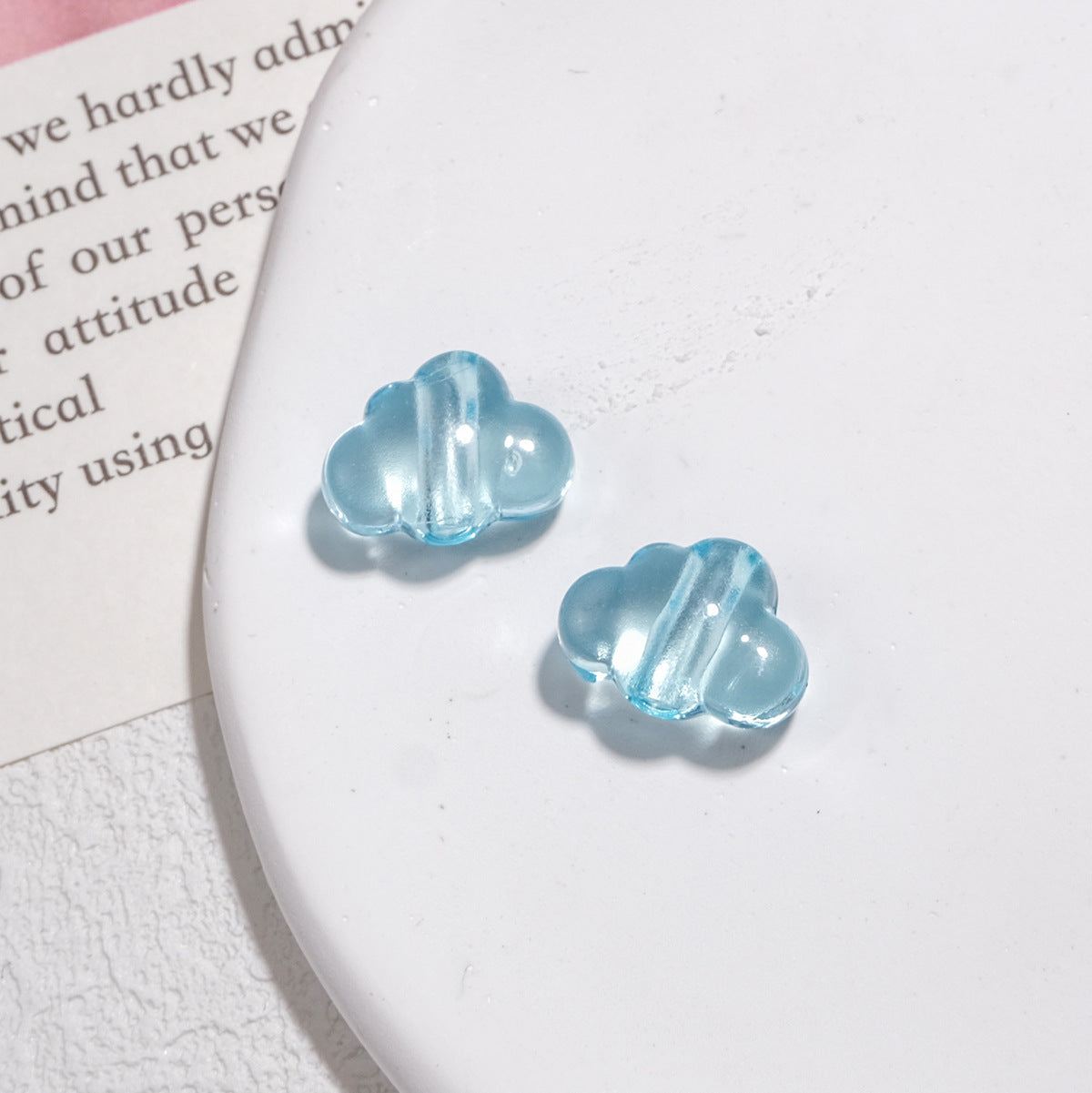 Clear Crystal Cloud Acrylic Beads 12mm Translucent Multicolor 50pcs 7