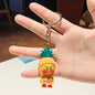 Silicone Fruit Theme Cartoon Duck Keychain Vibrant Colors 9