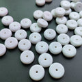 Acrylic Flat Spacer Beads 10mm 12mm Solid White 100pcs 3