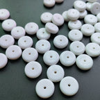 Acrylic Flat Spacer Beads 10mm 12mm Solid White 100pcs 3