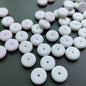 Acrylic Flat Spacer Beads 10mm 12mm Solid White 100pcs 3