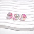 Luminous Rhinestone Chain Enlaced Resin Beads 16mm Round 10pcs 4