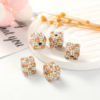 Polymer Clay Cube Rhinestone Beads 16mm Christmas Gift 30pcs 4