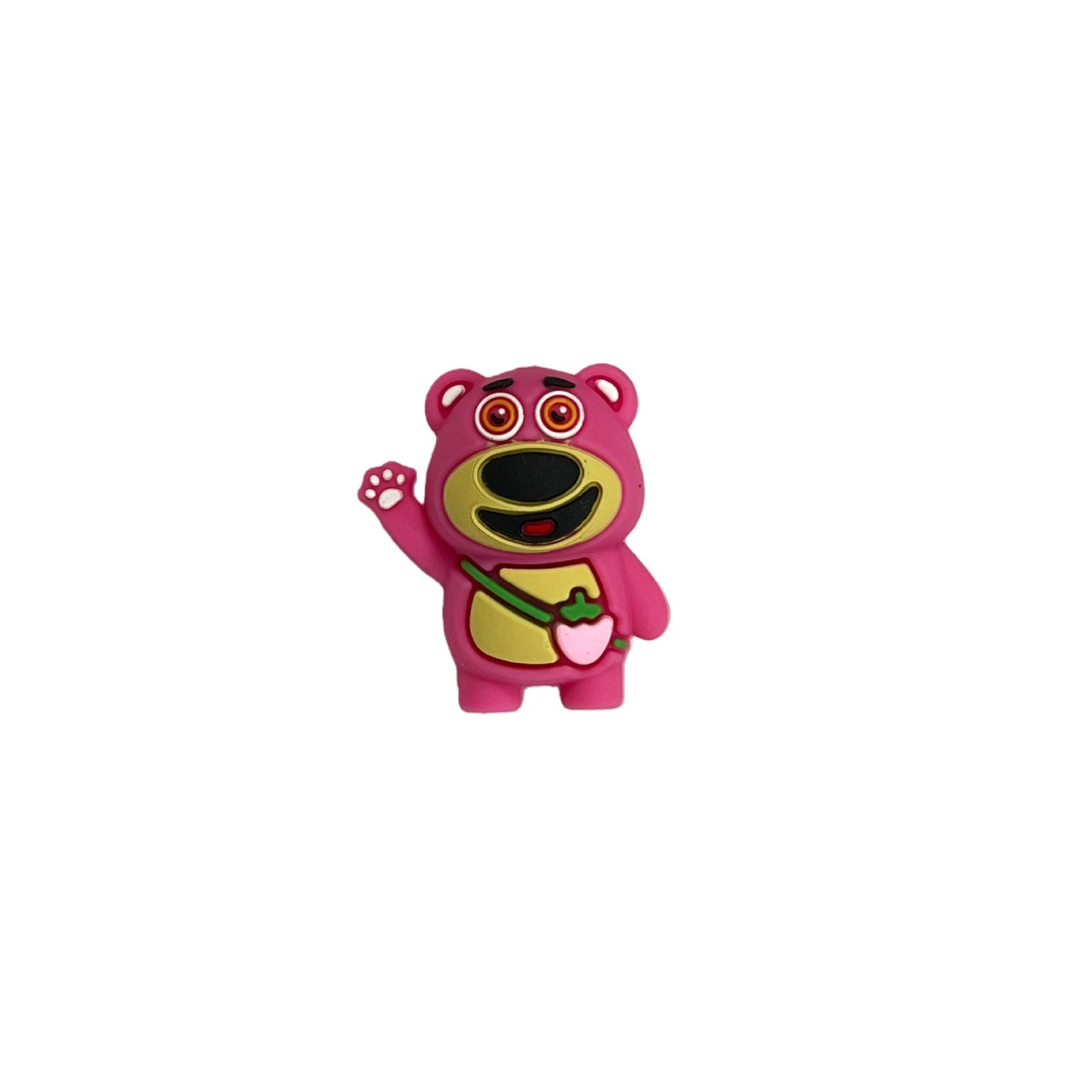 Silicone 3D Focal Beads Strawberry Bear Waving Paw 20pcs 11