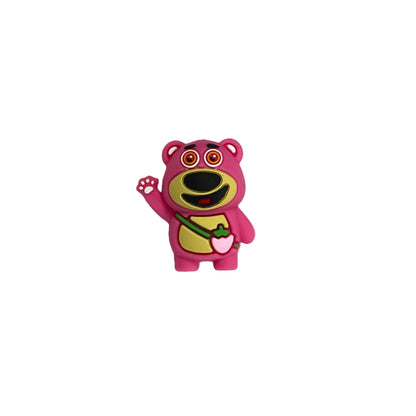 Silicone 3D Focal Beads Strawberry Bear Waving Paw 20pcs 11