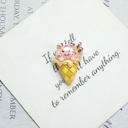 Glossy Pig Resin Beads Playful Dessert Design 10pcs 7