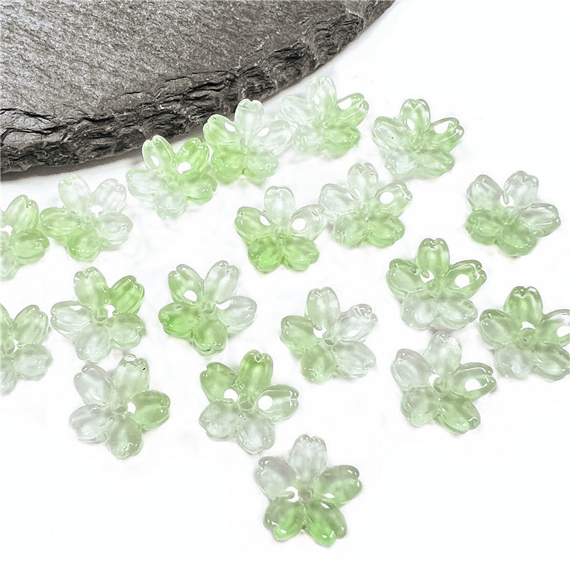 Czech Glass Beads Cherry Blossom 10mm Iridescent Pastel 50pcs 9