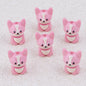 Painted 3D Corgi Acrylic Beads 16x23mm Colorful Mixed 10pcs 7