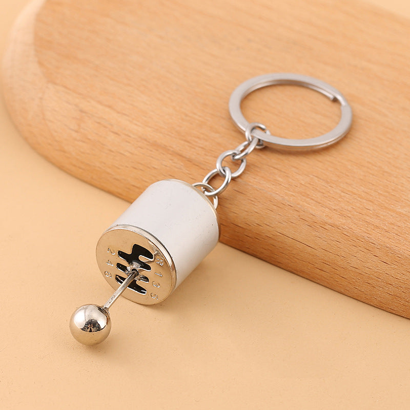 Vintage Car Shifter Keychain Zinc Alloy Movable Stick Shift Charm 2