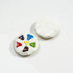 Painted Cookies Acrylic Beads 25mm Colorful Baking Design 50pcs 6
