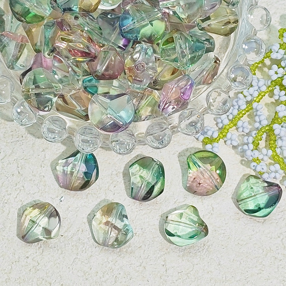 Irregular Moonstone Glass Beads 14mm Clear Pastel Mixed Colors 50pcs 3