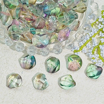 Irregular Moonstone Glass Beads 14mm Clear Pastel Mixed Colors 50pcs 3