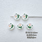 Animal and Plant Series Metal Beads 1.5mm Hole Double-Sided Painted Alloy 10pcs 11