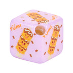 Burger Fries Printed Acrylic Square Beads 14mm Diagonal Hole 10pcs 5