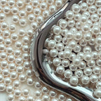 Pearl Glass Beads 8mm Glossy Pastel Smooth Finish 30pcs 6