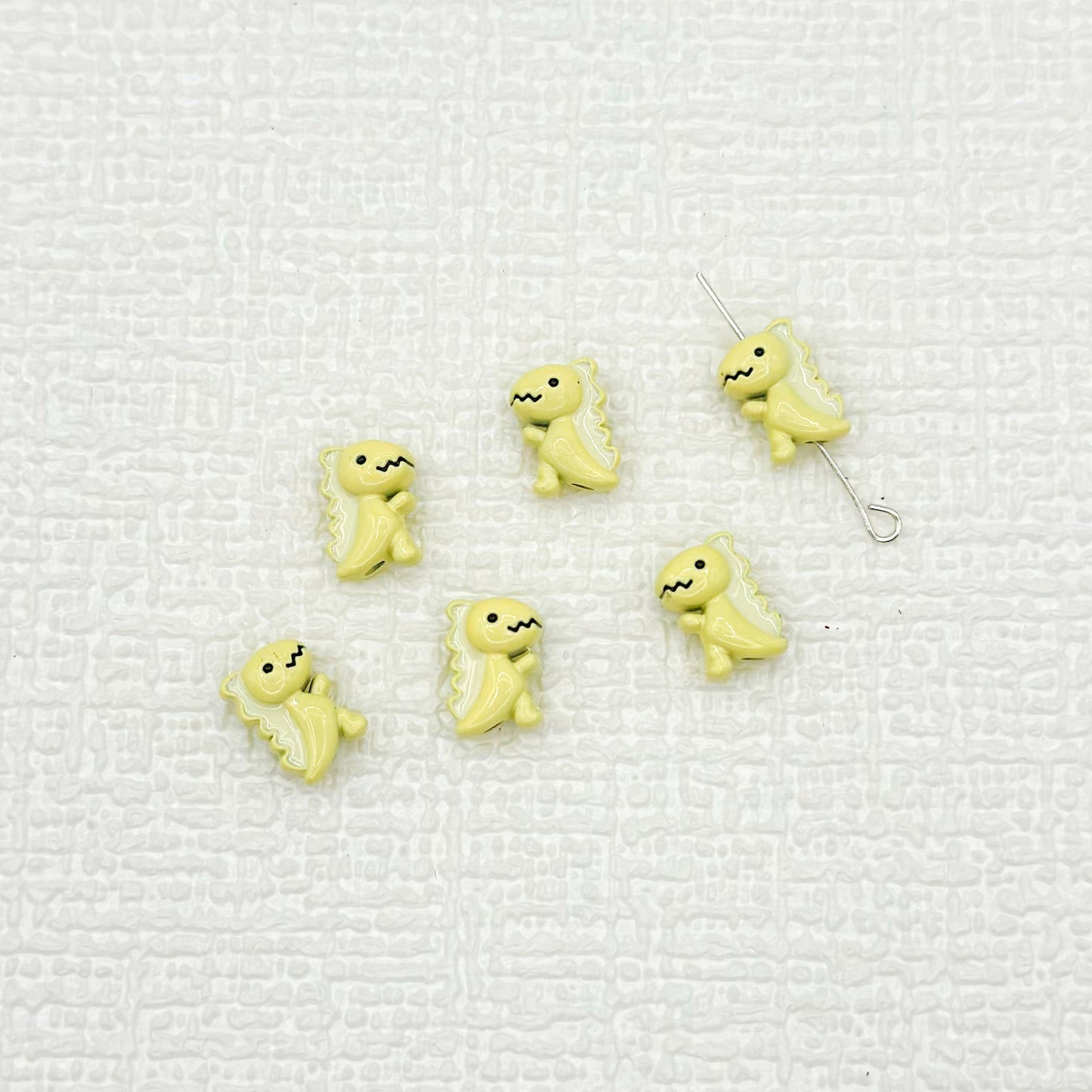 Dinosaur Metal Beads 12mm Baking Painted Enamel Alloy 10pcs 8