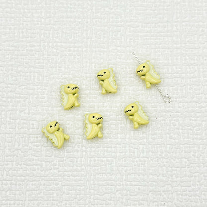 Dinosaur Metal Beads 12mm Baking Painted Enamel Alloy 10pcs 8