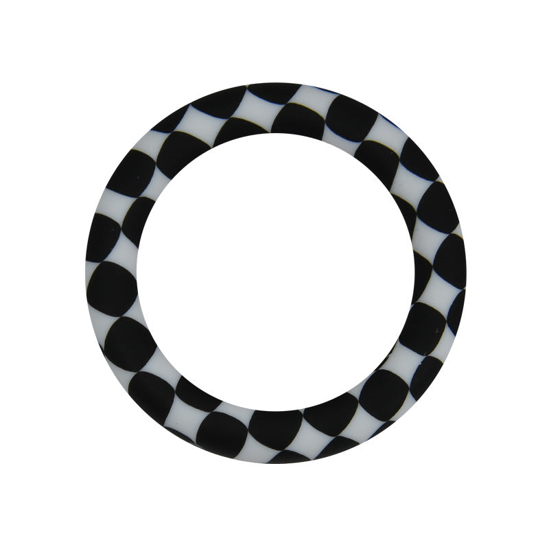 65mm Printed Silicone Rings Floral and Geometric Designs