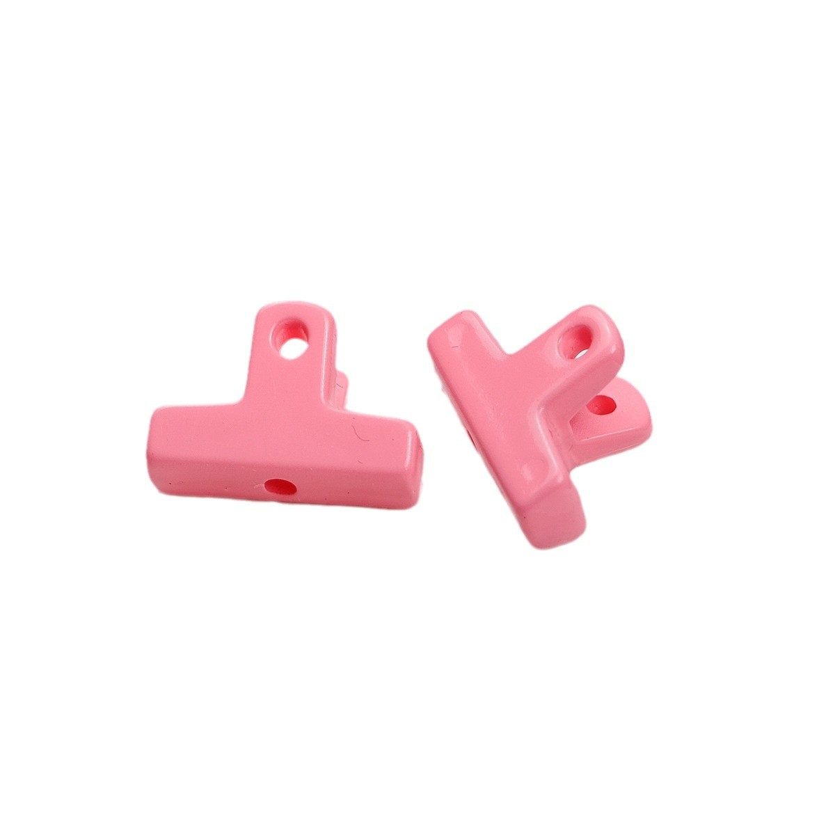 Painted Clip Acrylic Beads 20mm Baking Theme Colorful Glossy 100pcs 4