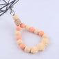 Rose Silicone Bead Wristlet Keychain Floral Charm Pastel Colors 10