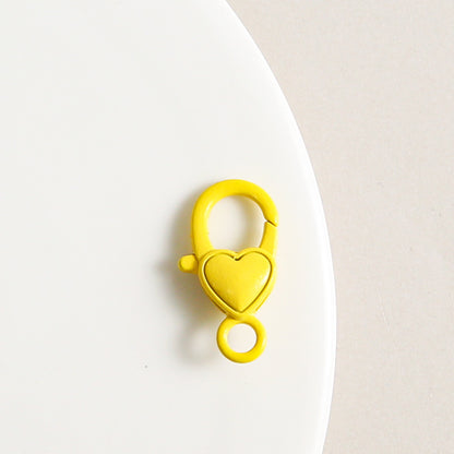 Zinc Alloy Heart Buckle Keychain Clasps 26mm Colorful 20pcs 11