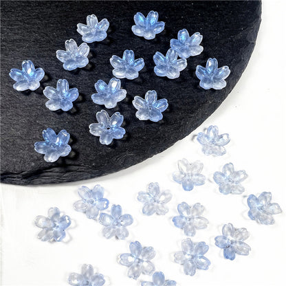 Czech Glass Beads Cherry Blossom 10mm Iridescent Pastel 50pcs 4