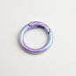 Alloy Iridescent Plating Spring Key Rings 20mm and 25mm 10pcs 18