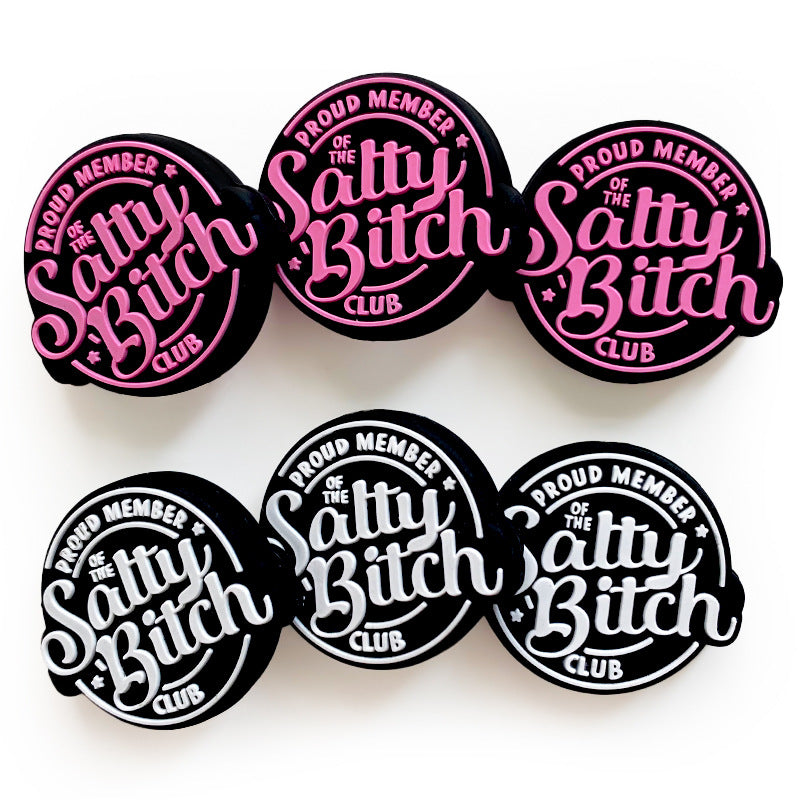 Silicone Focal Beads Proud Member Salty Bitch Club Script 20pcs 3