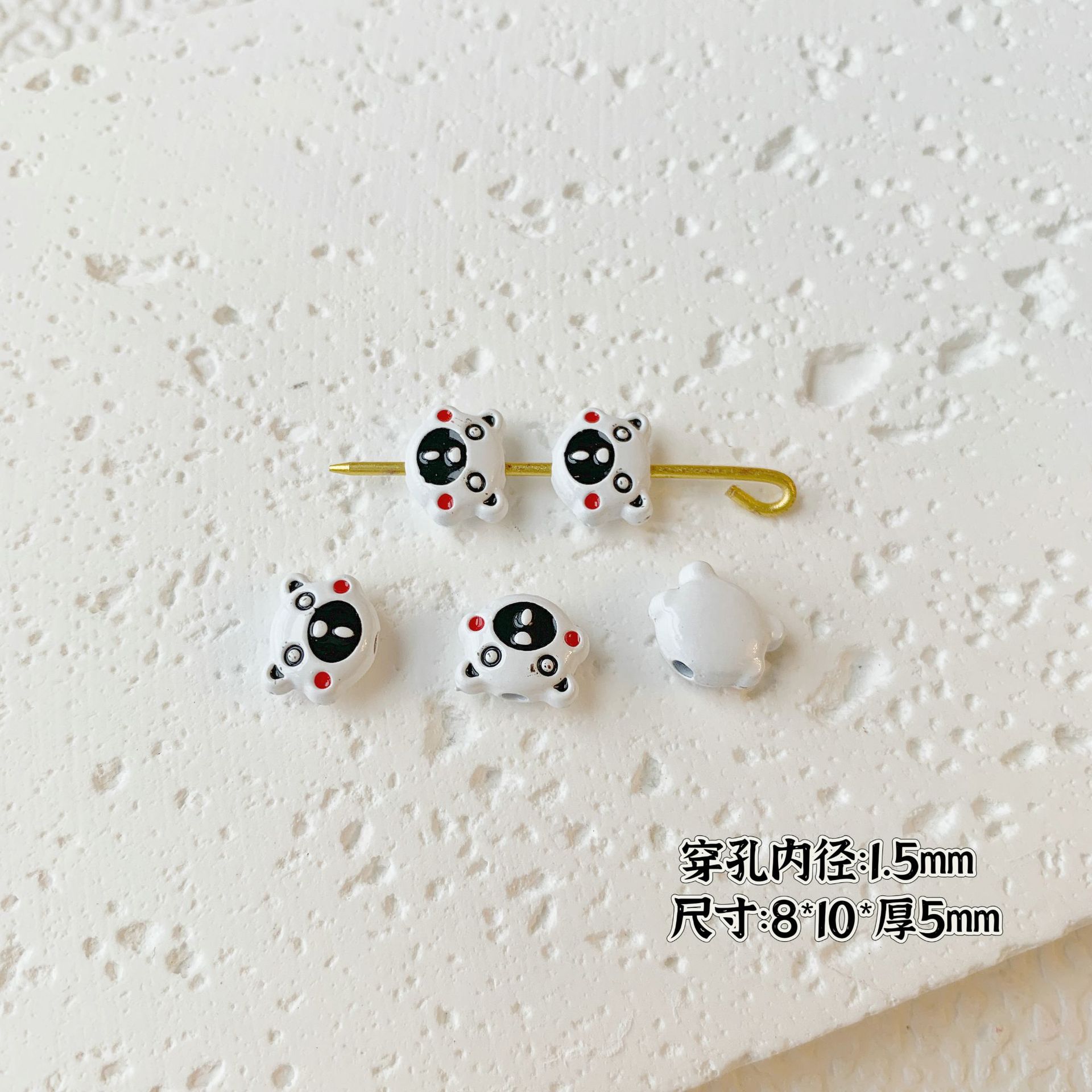 Teddy Bear and Game Controller Metal Beads Painted Alloy 10pcs 6