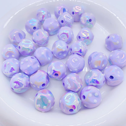 Glow Spotted Fig Acrylic Beads 16mm Pastel Colors 10pcs 3