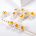 Cartoon 3D Cat Paw Acrylic Beads 12mm Pastel Mixed Colors 100pcs 3