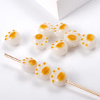 Cartoon 3D Cat Paw Acrylic Beads 12mm Pastel Mixed Colors 100pcs 3