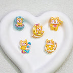 Plating Cute Corgi Resin Beads Glossy Honey Tone 10pcs 6