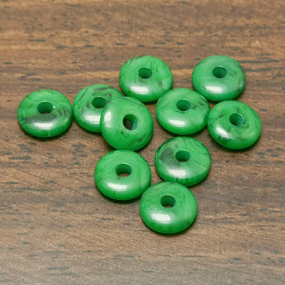 Imitation Beeswax Round Resin Beads 6x2mm Multicolor 100pcs 10