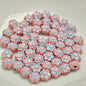 Six Petal Flower Metal Beads 7mm Dual Color Zinc Alloy 20pcs 12