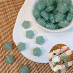 Imitation Jade Five-Petal Resin Beads 12mm Translucent Pastel 10pcs 3