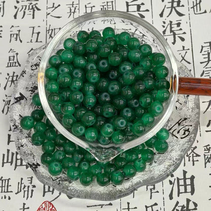 Transparent Round Glass Beads 8mm Vibrant Colors 50pcs 12